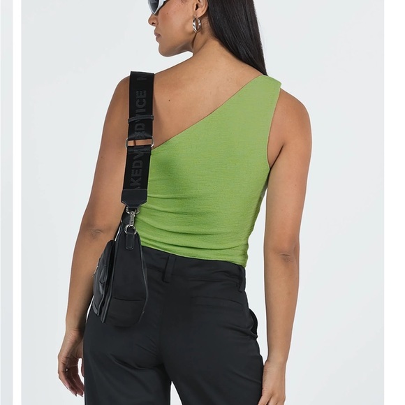 Princess Polly - Moda one shoulder top green - Picture 2 of 5
